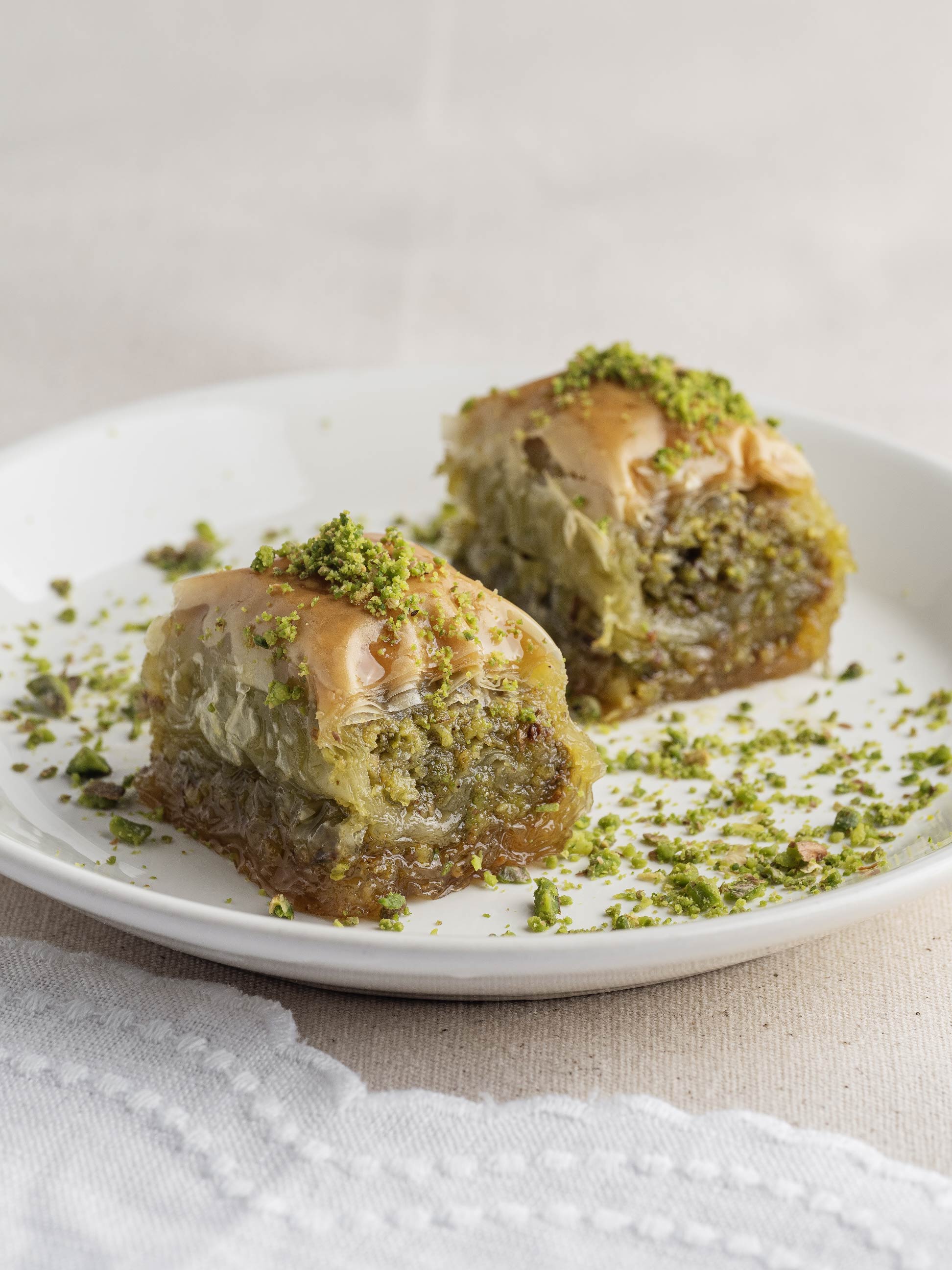 Saytad Pistachio Prince Baklava — deep golden baklava with rich pistachio filling
